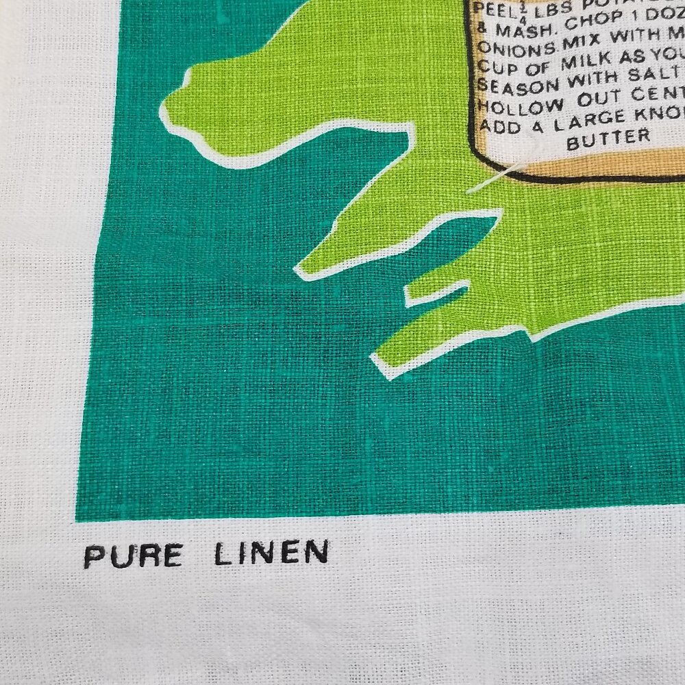 Vintage Irish Recipes Linen Tea Towel – A Nostalgic Kitchen Treasure - Picture 15 of 15